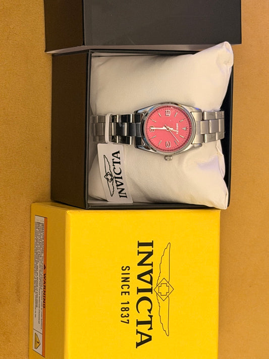 Invicta Pink Face Watch in box