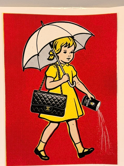 Morton Salt Girl Meets Chanel – Original Signed Pop Art Print