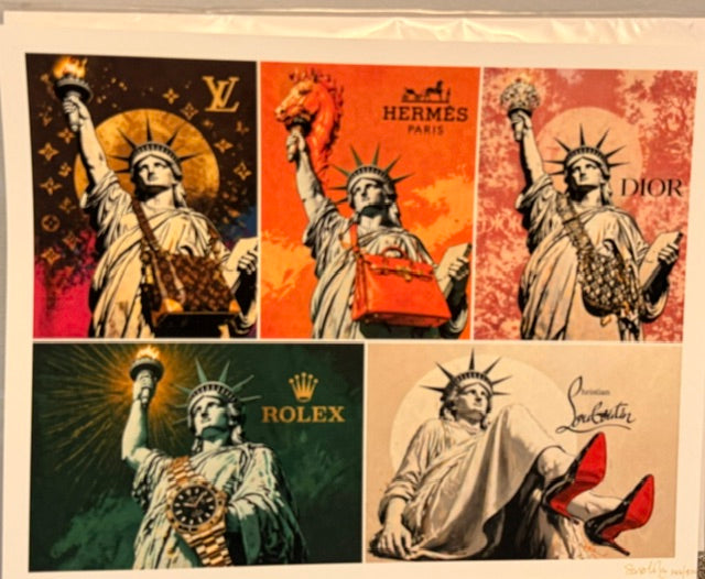 Lady Liberty x Luxury Icons – Original Signed Pop Art Print