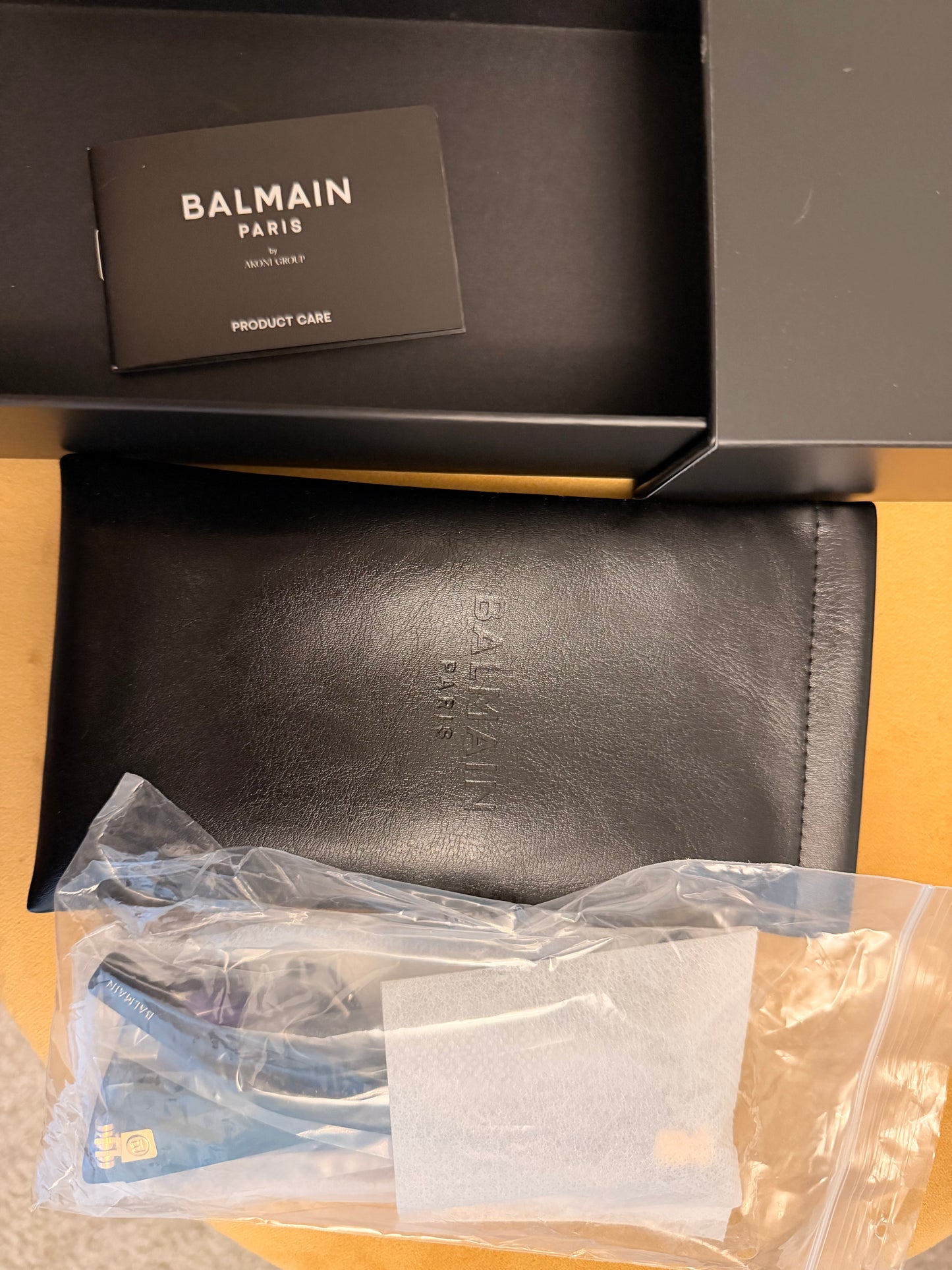 Balmain B-VII Sunglasses — Black & Gold