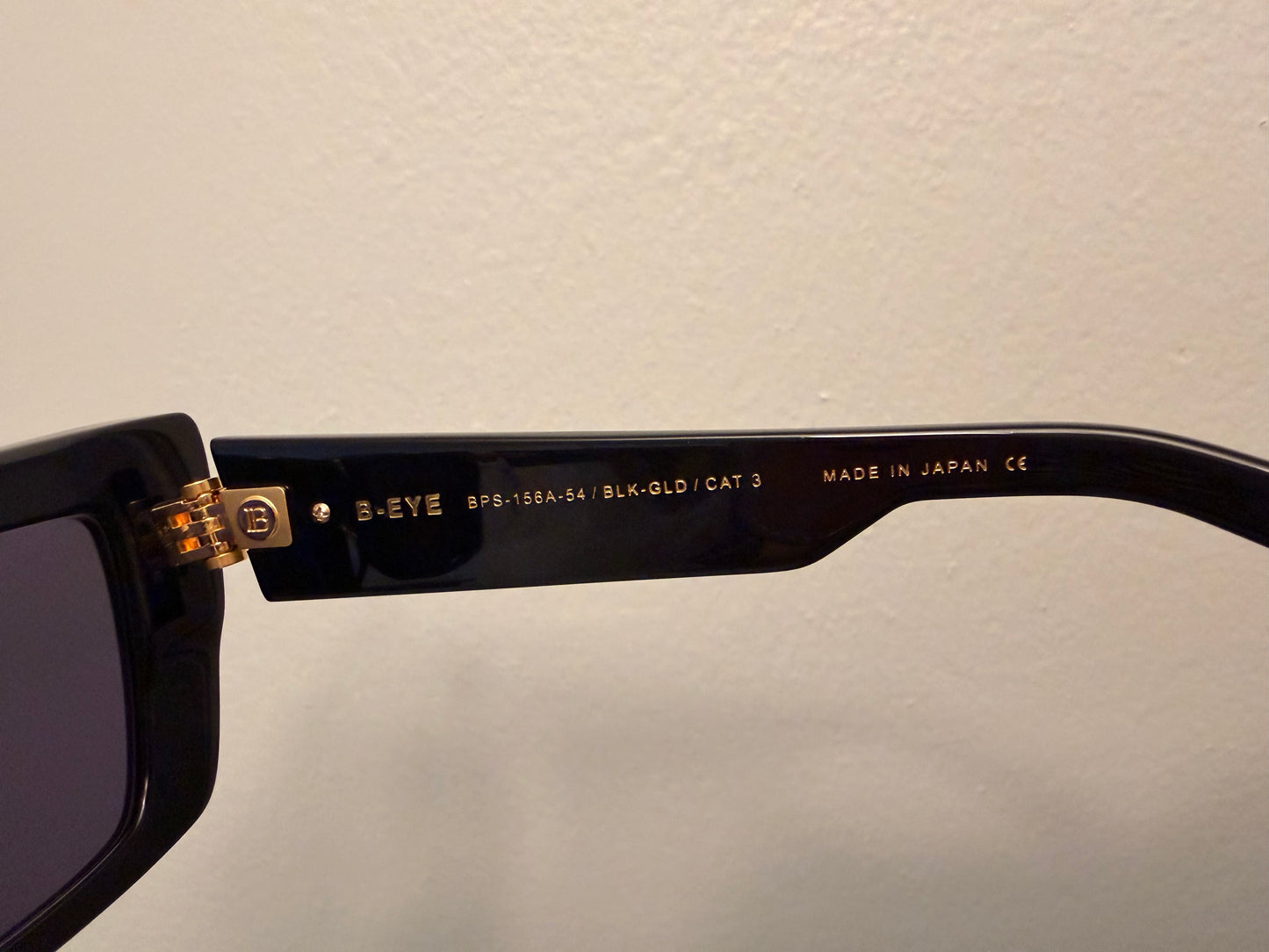 Balmain B-VII Sunglasses — Black & Gold