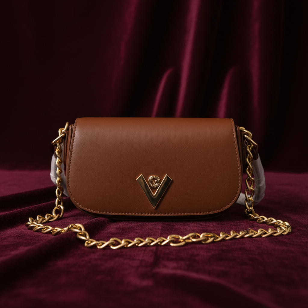 Valentino Crossbody on burgundy velvet background