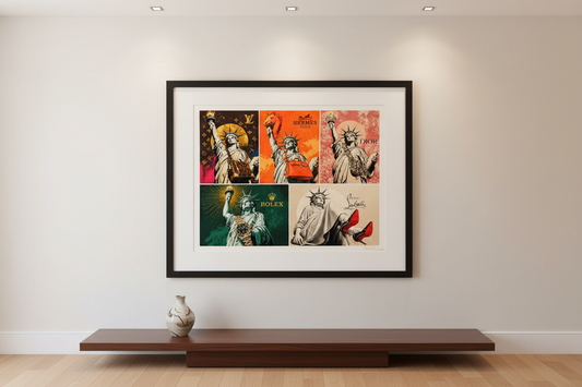 Lady Liberty x Luxury Brands – Framed Mockup